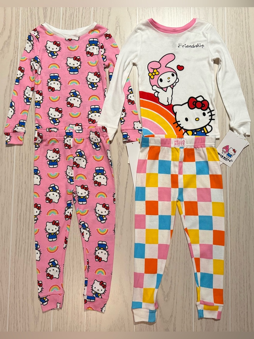 Hello Kitty‎ & Friends Sanrio 4 Piece Pajama Set Girls 3T NWT